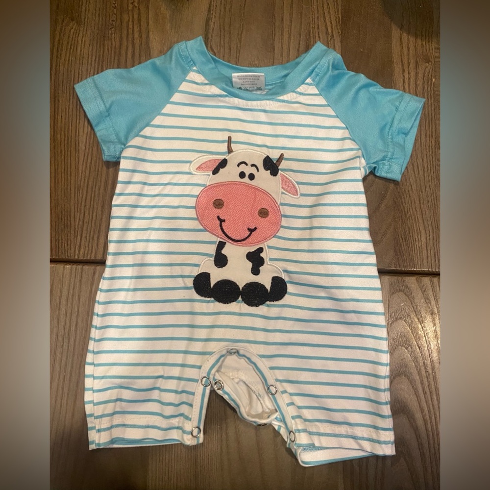 Boys cow romper